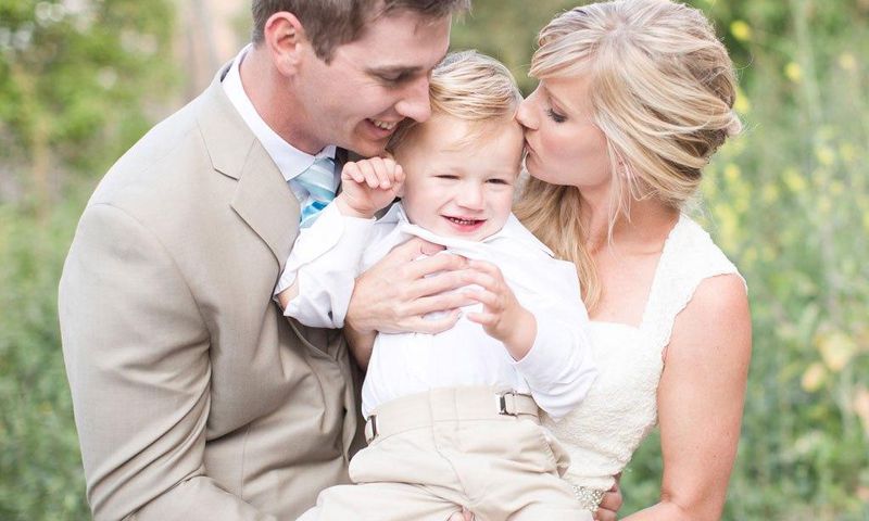 The couple and their son Elijah
