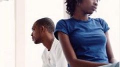 Unhappy couple