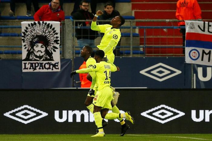 Lille's Ivorian forward Nicolas Pepe on the mark at Caen