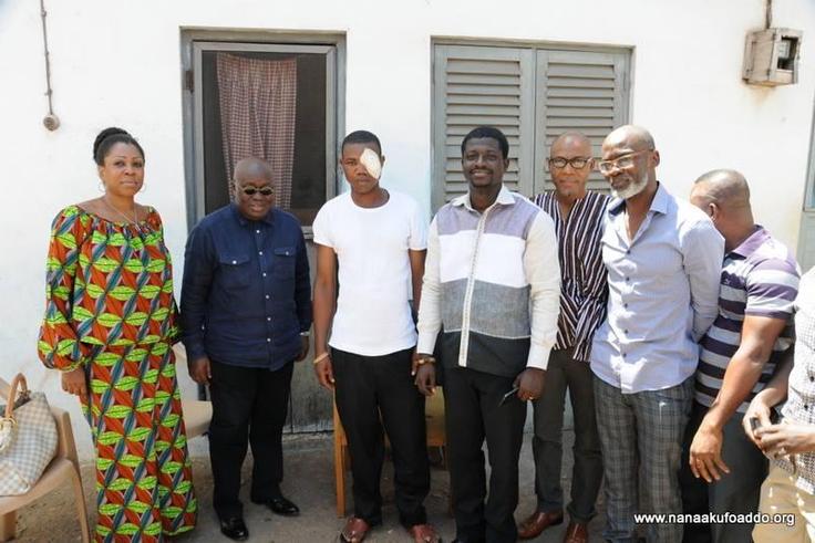 Nana Akufo-Addo also donated an undisclosed amount of cash to Justice, to aid him in his medical expenses.