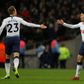 Son Heung-min (centre) celebrates his goal against Watford at Wembley