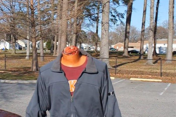Scary Headless Man Prank