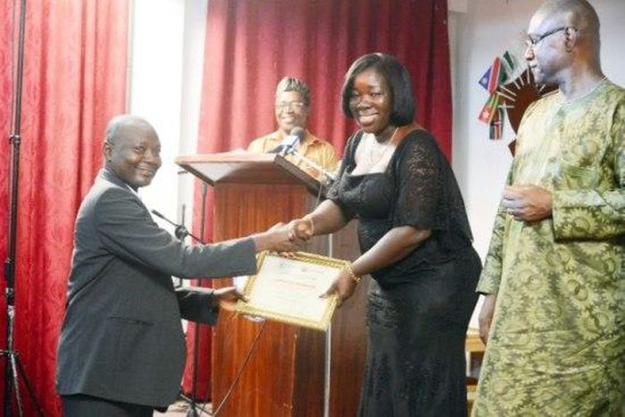Tourism Minister presenting Awards