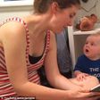 A few months old baby who loves literature cries every time a story ends