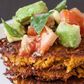 Sweet potato fritters with avocado salsa