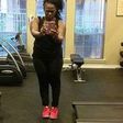 Uche Jombo-Rodriguez shares first post baby work out photo