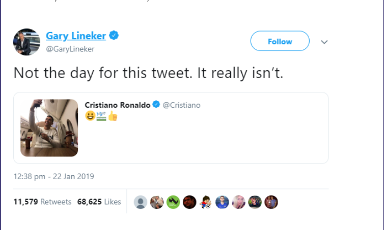 Tweet Ronaldo 233444