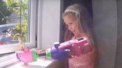 8 year old Isabella receives  a new 3D printed arm that will allow her to use two arms for the first time.