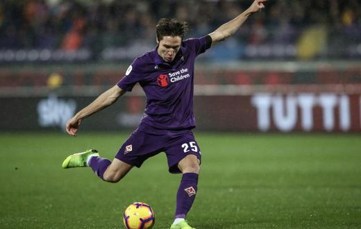 Fiorentina's Federico Chiesa scored a first-half brace