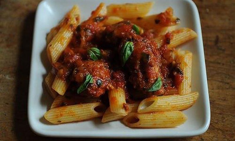 pork with pasta