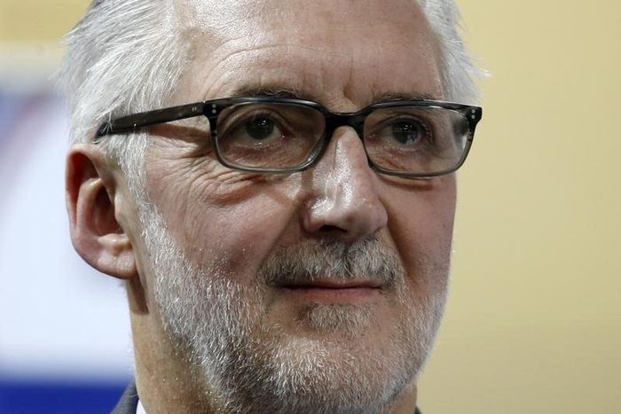 Britain's Brian Cookson, President of International Cycling Union (UCI) attends the UCI Track Cycling World Cup in Saint-Quentin-en-Yvelines, near Paris, February 22, 2015.  REUTERS/Charles Platiau