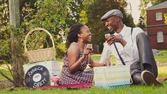Couple having a picnic