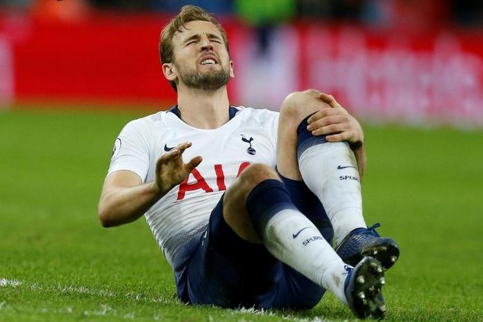 Tottenham's striker Harry Kane injured his ankle against Manchester United