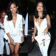 Karrueche Tran and Christina Milan at the birthday dinner