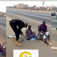 Compassionate Ghanaian police officer buys clutches for disabled beggar (Video)
