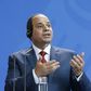 Egypt's President Abdel Fattah al-Sisi addresses a joint news conference with German Chancellor Angela Merkel following talks at the Chancellery in Berlin, Germany June 3, 2015.       REUTERS/Fabrizio Bensch