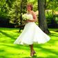 Short wedding gowns are back in vogue for brides