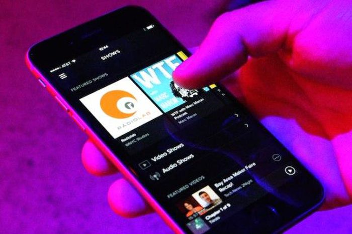 Spotify on a smartphone