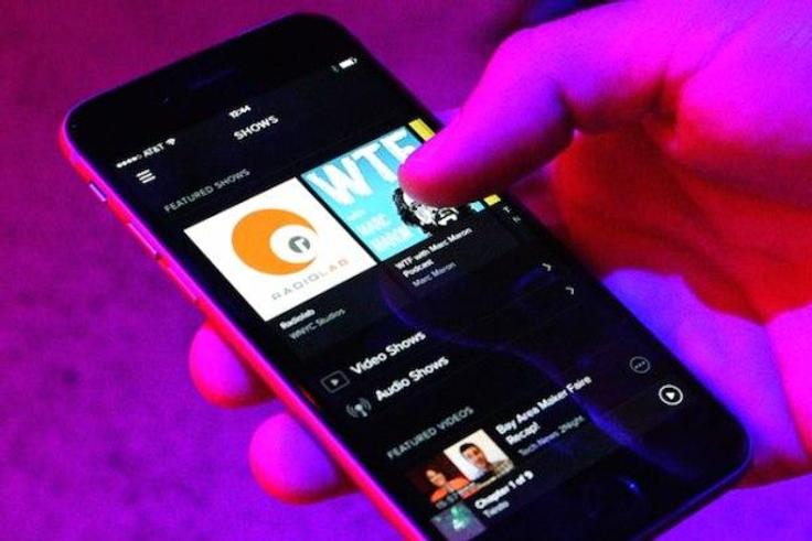 Spotify on a smartphone