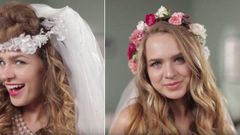 Wedding hairstyles then and now