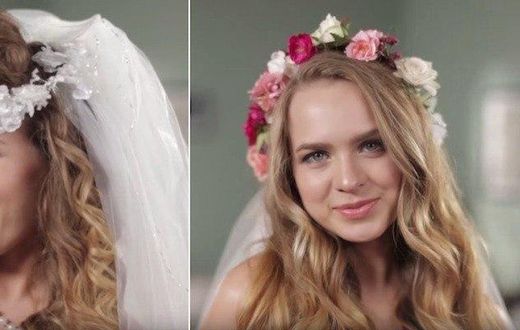 Wedding hairstyles then and now