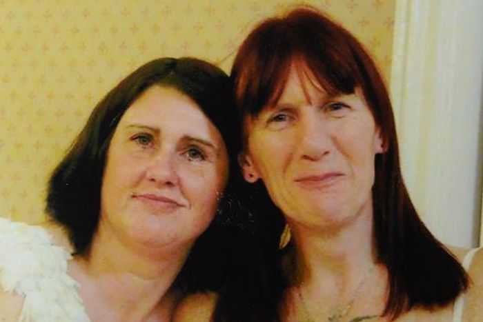 Kate and Helen Ratcliffe on their wedding day