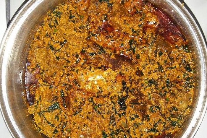 Pot of deadly egusi soup