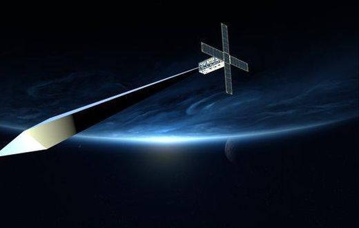 Shutdown leaves uninflated space sculpture circling in orbit