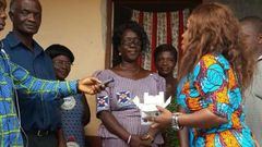 Headmistress, Mrs. Angelina Oppong (in the middle)