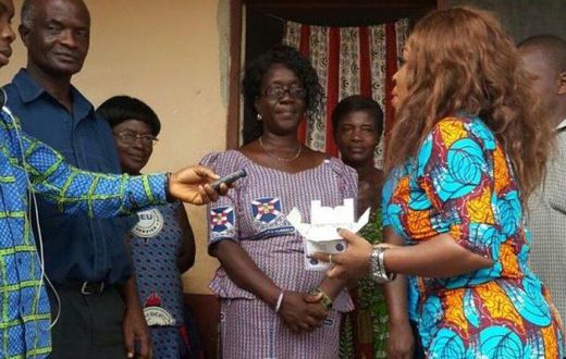 Headmistress, Mrs. Angelina Oppong (in the middle)