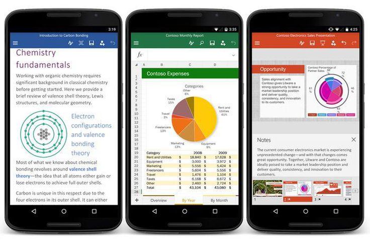 Microsoft Office for Android apps.