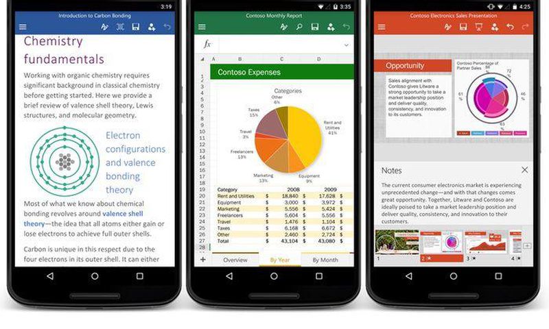 Microsoft Office for Android apps.
