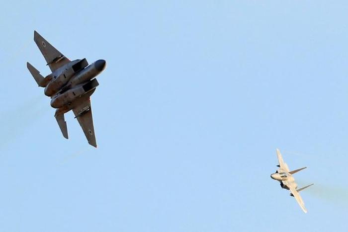 Israeli Prime Minister Benjamin Netanyahu told reporters "we have a permanent policy: to strike at the Iranian entrenchment in Syria and hurt whoever tries to hurt us"