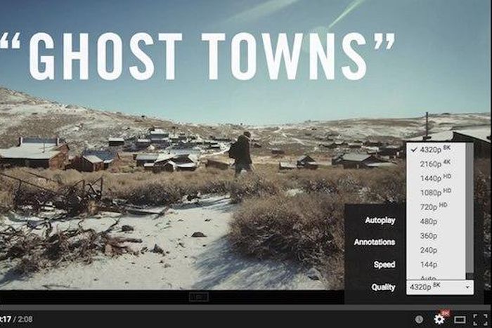 Screenshot of the first ever 8K YouTube video