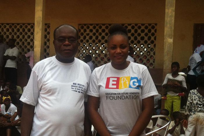 Dr. Akuamoah Boateng CEO of MAB Hospital and President of EFGG, Charity Adjei