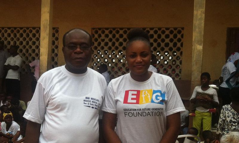 Dr. Akuamoah Boateng CEO of MAB Hospital and President of EFGG, Charity Adjei