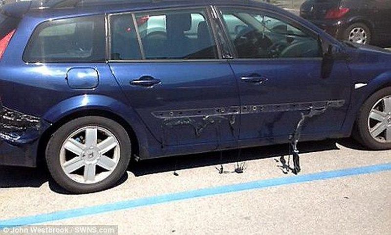 Melting car