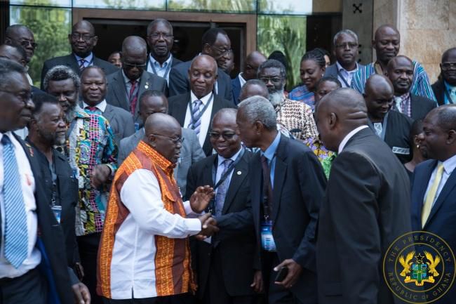 Akufo-Addo adressing the conference