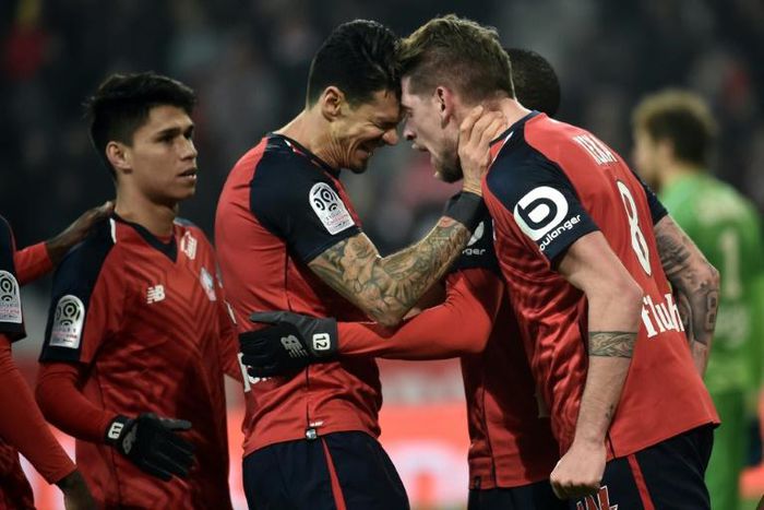 Xeka (right) celebrates his late winner