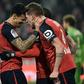 Xeka (right) celebrates his late winner