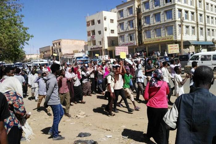 A protest in the Sudanese city of Omdurman on Sunday