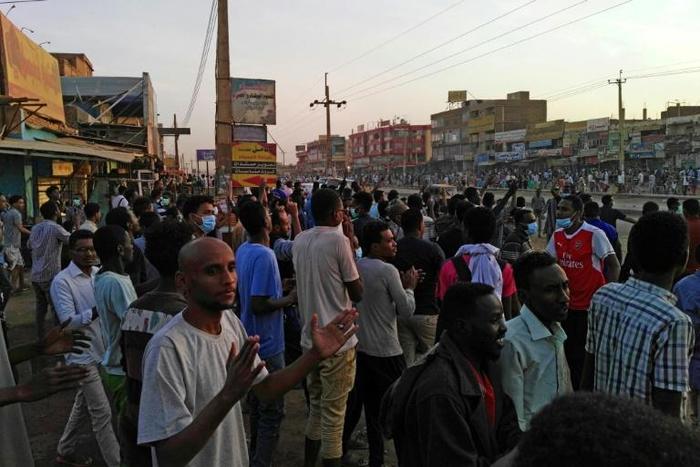 Protesters take to the streets in the Sudanese capital Khartoum for an anti-government rally on January 15, 2019
