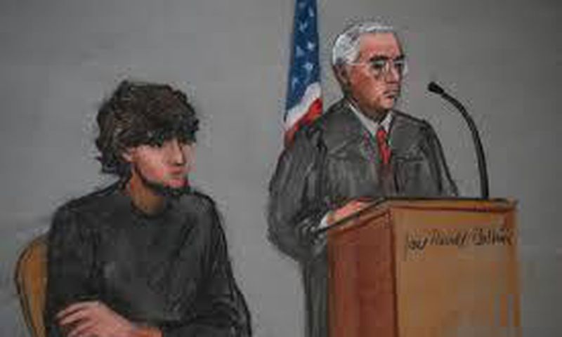Sketch of Khairullozhon Matanov in court
