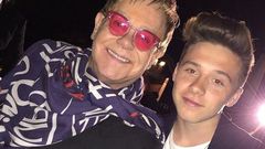Brooklyn Beckham and Elton John