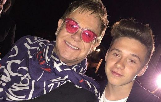 Brooklyn Beckham and Elton John