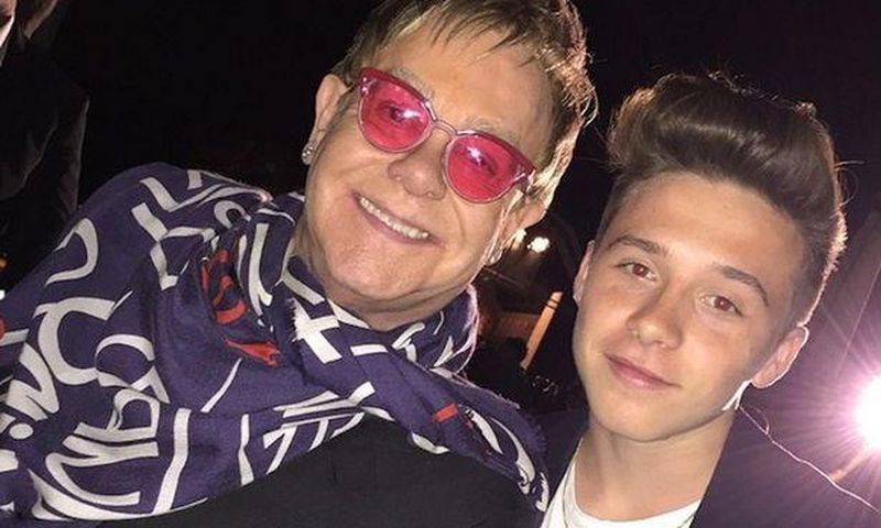 Brooklyn Beckham and Elton John