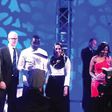 Gideon Appah (third from left) speaking at the awards ceremony in Johannesburg