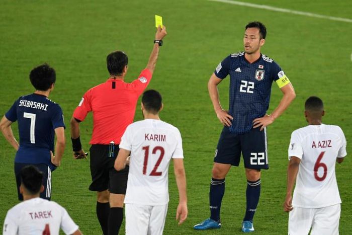 Japan's captain Maya Yoshida was shown a yellow card in losing the 2019 AFC Asian Cup final to Qatar