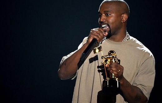 Kanye West recieving his Michael Jackson Video Vanguard Award