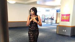 Yvonne Nelson in a 'not so little black dress' for 2015 BET Awards in Los Angeles